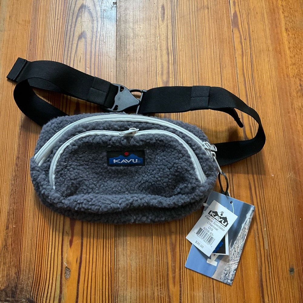 KAVU Gray Fleece Waist Bag